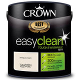 Crown Paint Easyclean Antique Cream Matt Emulsion Paint | 5L, washable