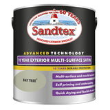 Sandtex 10 Year Exterior Multi-Surface Satin Paint Bay Tree | 2.5L