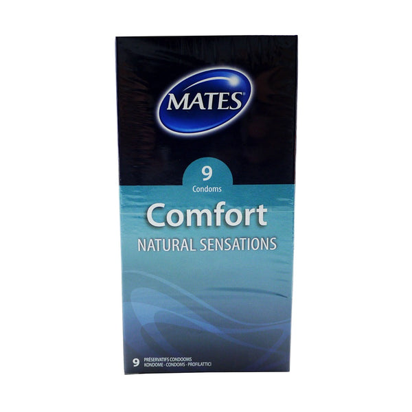 Mates Natural Sensation Condoms | Pack of 9, Comfort Fit