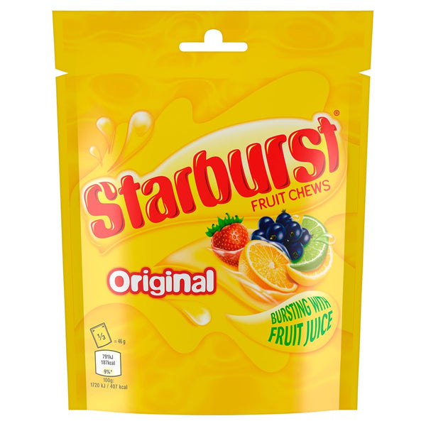 Starburst Pouch Original Fruit Chews | Resealable, 138g