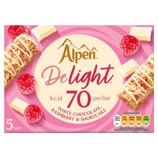 Alpen White Chocolate Raspberry and Shortcake Snack Bar | 95g