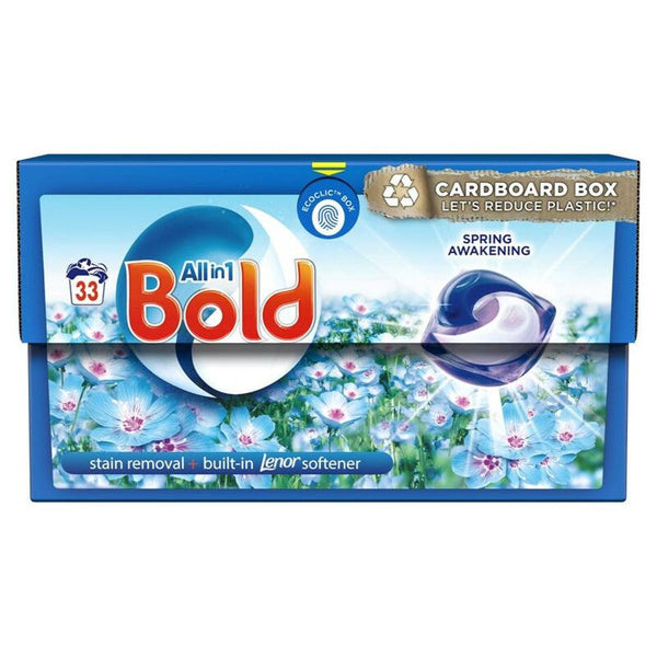 Bold All-In-1 Pods Washing Liquid Capsules | Spring Awakening Scent | 33 Washes