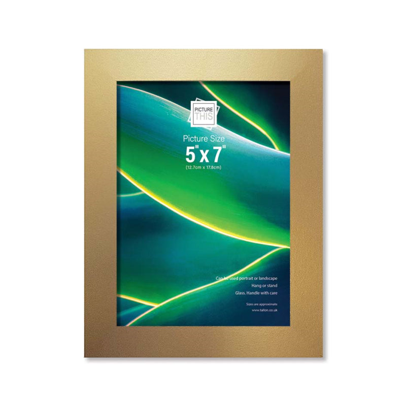 Tallon Gold 5 x 7 Photo Frame | Portrait or Landscape, Glass Front
