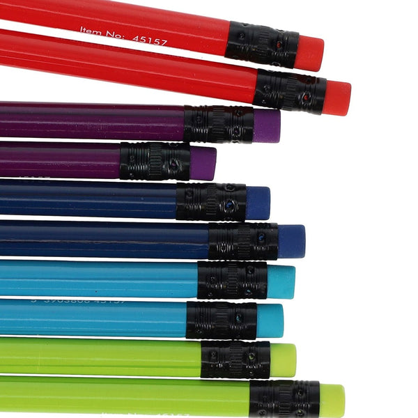 Premto Vibrant HB Graphite Pencils with Eraser Tip and Stylish Holder