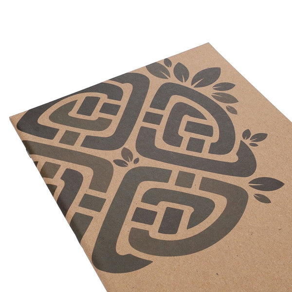 Ormond A4 120-Page Eco-Friendly Kraft Manuscript Book with Geometric Design