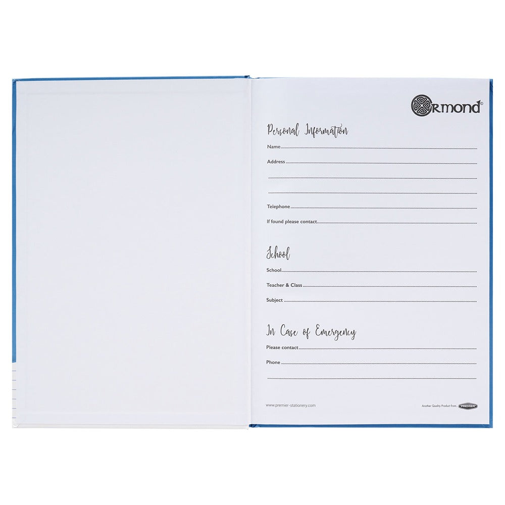 Ormond Multipack A4 Hardback Notebooks with Feint Ruled Pages