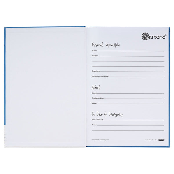 Ormond Multipack A4 Hardback Notebooks with Feint Ruled Pages
