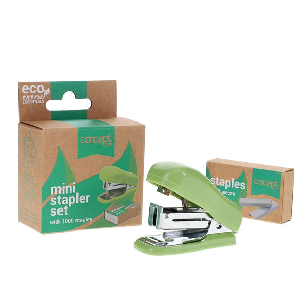 Concept Green Eco Mini Stapler Set with Staples
