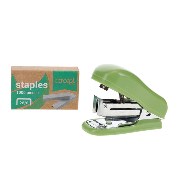 Concept Green Eco Mini Stapler Set with Staples