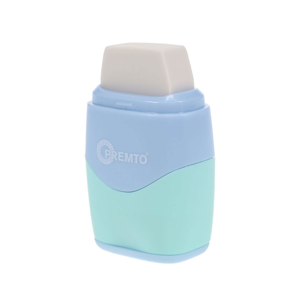 Premto Pastel Twin Hole Sharpener with Built-in Eraser