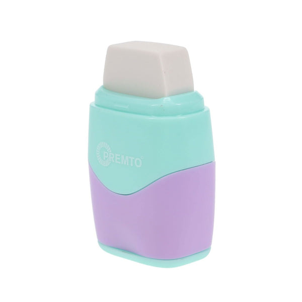 Premto Pastel Twin Hole Sharpener with Built-in Eraser