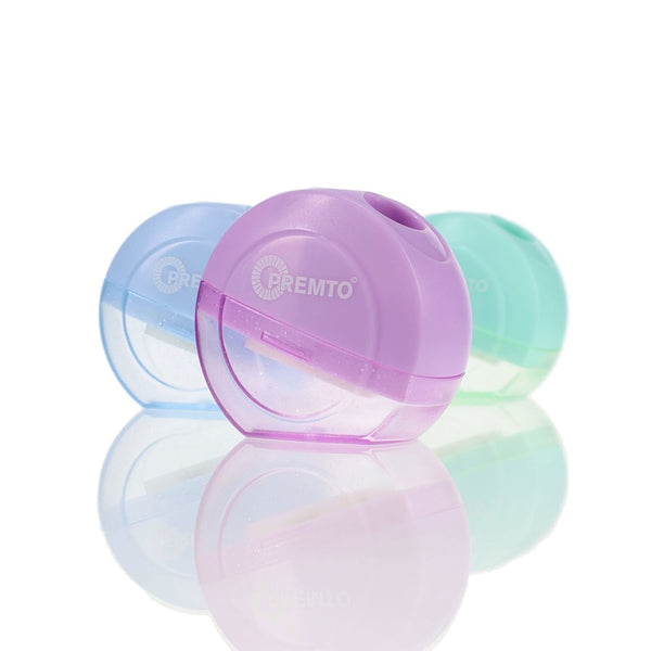 Premto Pastel Twin Hole Sharpener Orbital - Compact and Stylish Stationery Essential