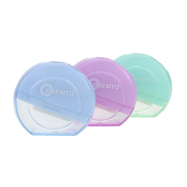 Premto Pastel Twin Hole Sharpener Orbital - Compact and Stylish Stationery Essential