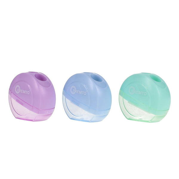 Premto Pastel Twin Hole Sharpener Orbital - Compact and Stylish Stationery Essential