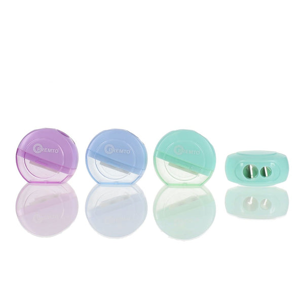 Premto Pastel Twin Hole Sharpener Orbital - Compact and Stylish Stationery Essential