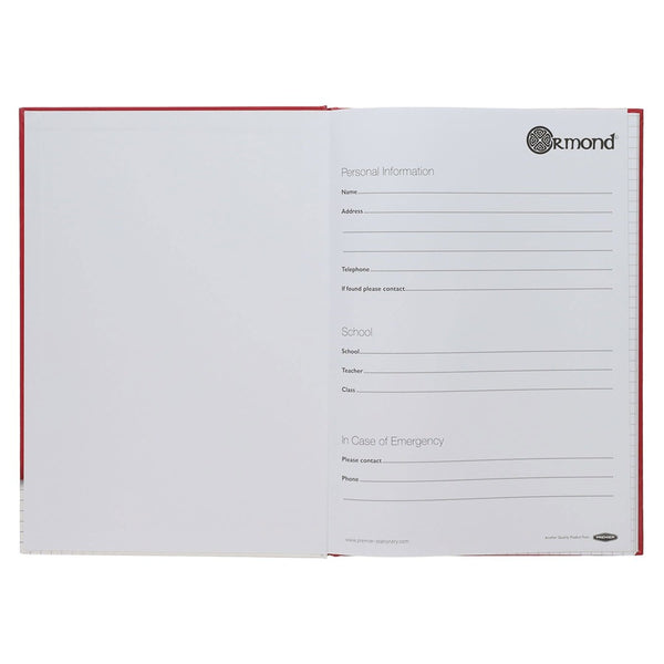 Ormond A4 120-Page Hardcover Maths Notebook