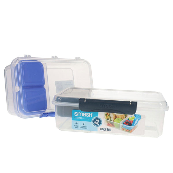 Smash 2.1L Leakproof Lunch Box with Compartments and Snack Boxes
