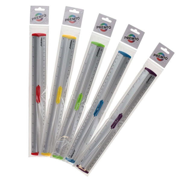Premto Dual-Scale Aluminium Ruler with Comfort Grip