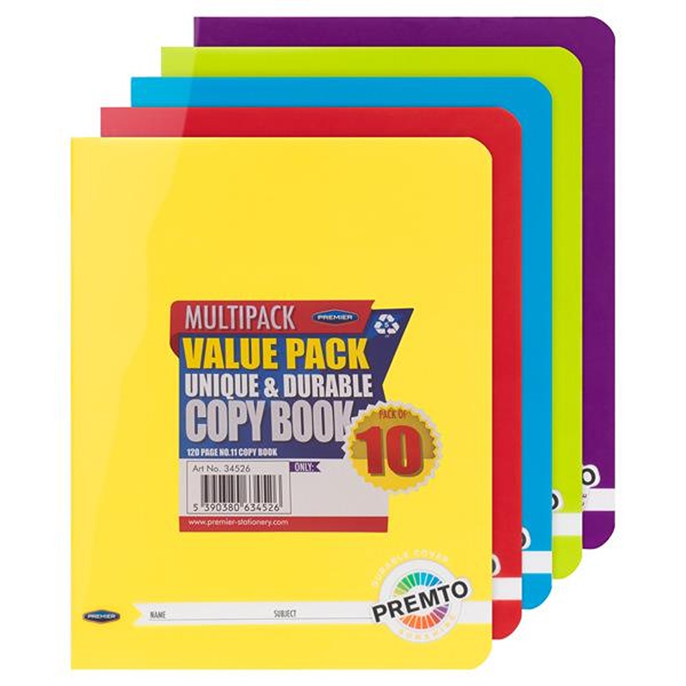 Premto No.11 120-Page Durable Copy Book Multipack