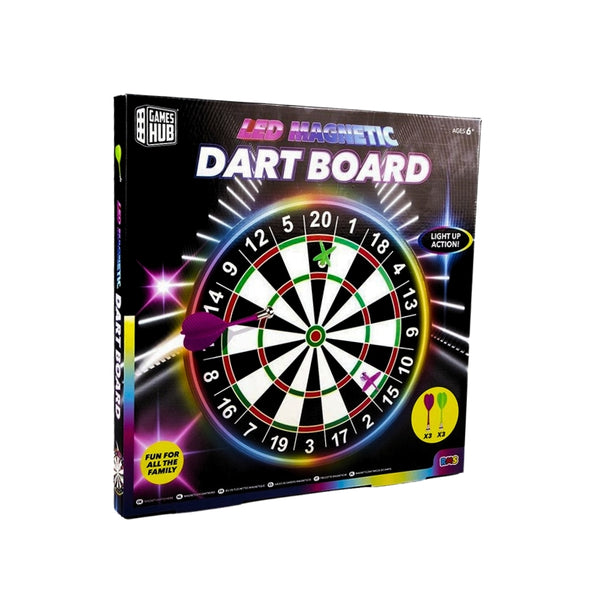 Games Hub LED Magnetic Dart Board 