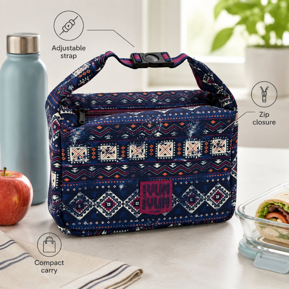 Freelander Yum Yum Clip Top Lunch Bag - Assorted Bold Print Designs