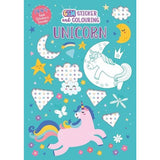 Alligator Unicorn Gem Sticker and Colouring Book | 144+ Stickers, Large Images
