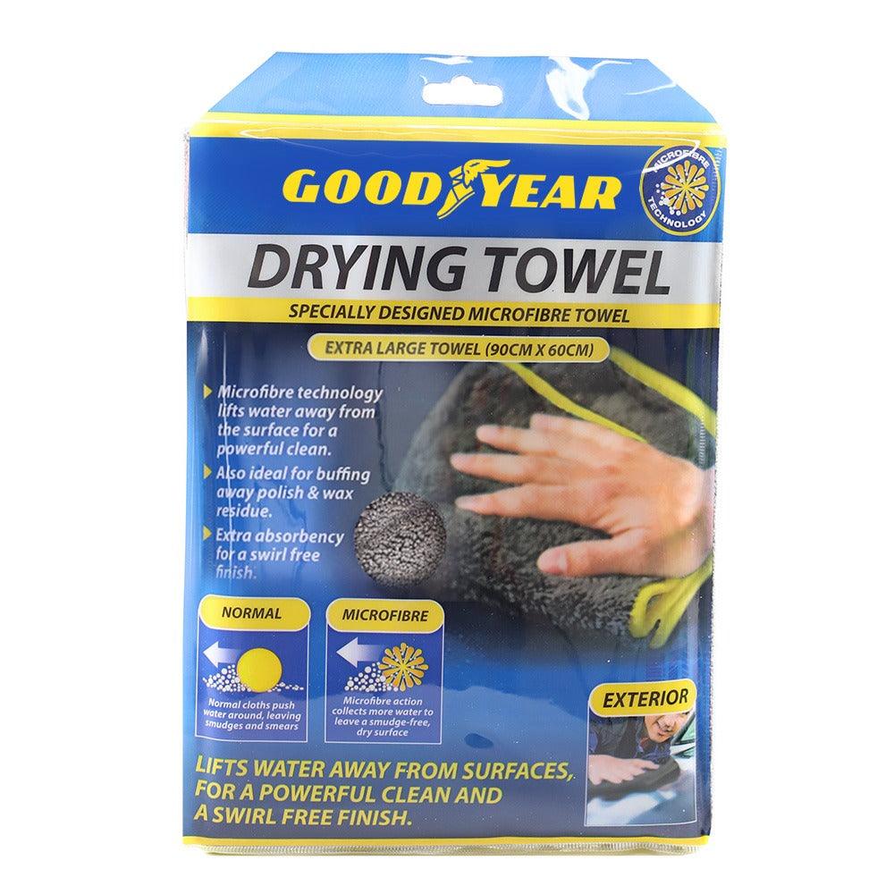Goodyear Premium Microfiber Drying Towel | XL 90x60cm | Dual-Sided & Quick-Drying