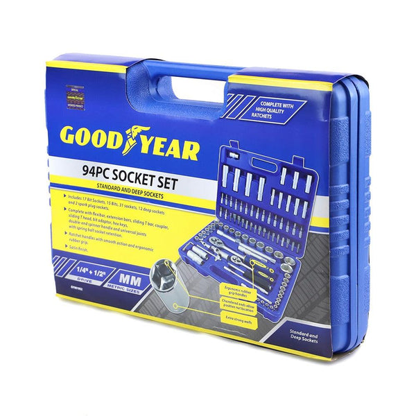 Goodyear 94 peices Socket Set | Precision Engineering & Ergonomic Grip
