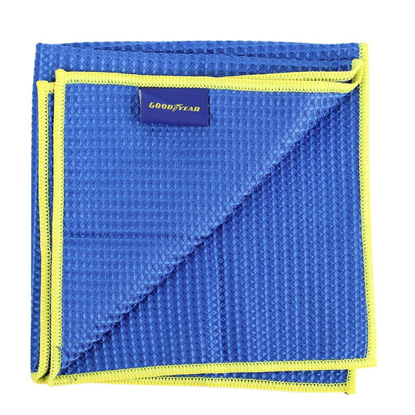 Goodyear Waffle Drying Cloth | Large Vibrant Blue Textured Weave