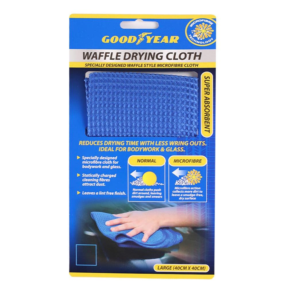 Goodyear Waffle Drying Cloth | Large Vibrant Blue Textured Weave