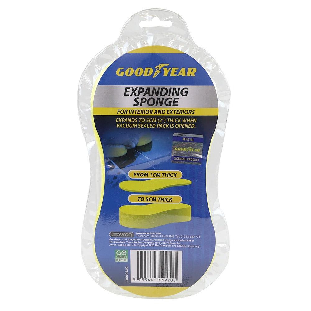 Goodyear Ergonomic High-Density Expanding Sponge | Vibrant Yellow