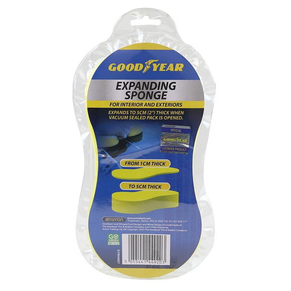 Goodyear Ergonomic High-Density Expanding Sponge | Vibrant Yellow