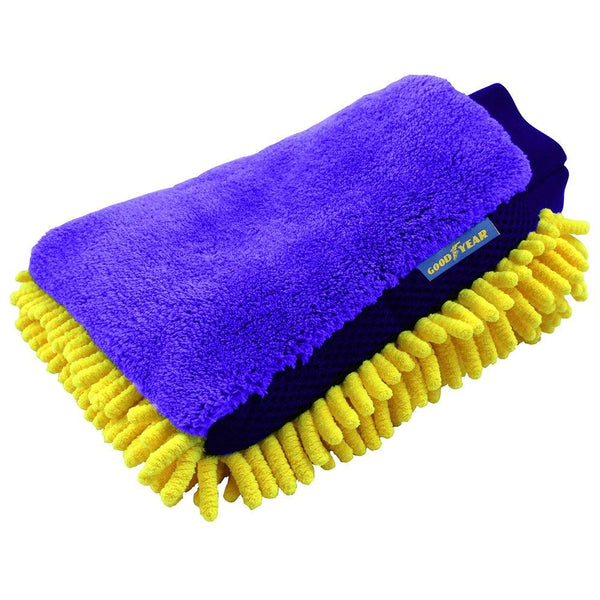 Optimized Title: Goodyear Dual-Sided Microfiber Noodle Wash Mitt | Wash, Dry, and Polish