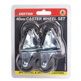 dekton caster wheel set  40mm  pack of 4