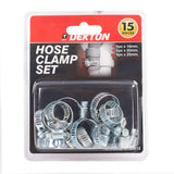 dekton stainless steel hose clamp set  assorted 15 pack