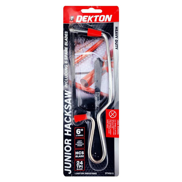 dekton junior hacksaw with blades  compact design