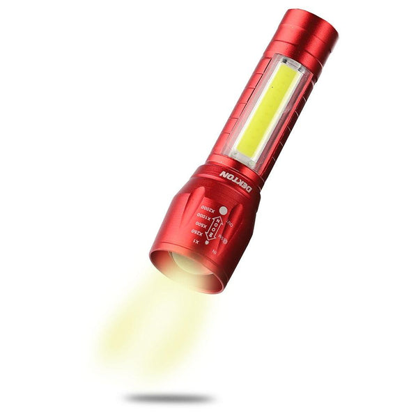 Dekton Rechargeable LED Torch | 100lm | Metallic Red