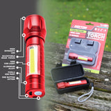 Dekton Rechargeable LED Torch | 100lm | Metallic Red