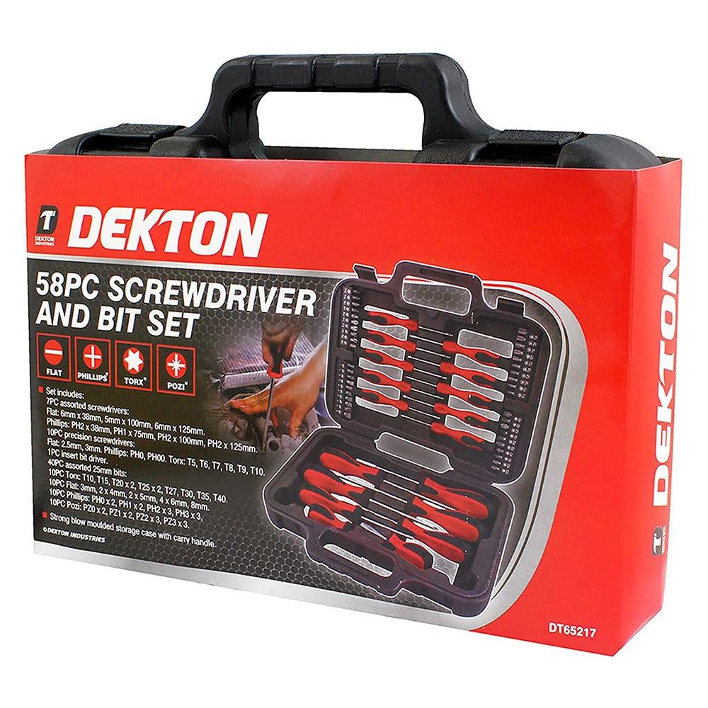 dekton screwdriver  bit set  58 piece