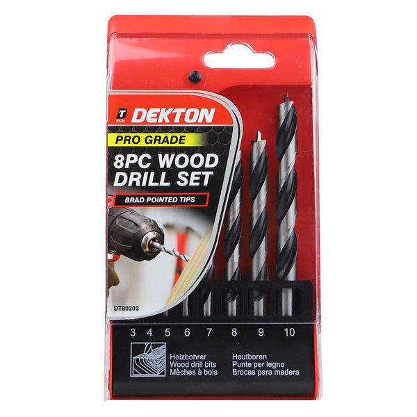 Dekton Pro Wood Drill Set | High-Quality Steel, 2-10mm