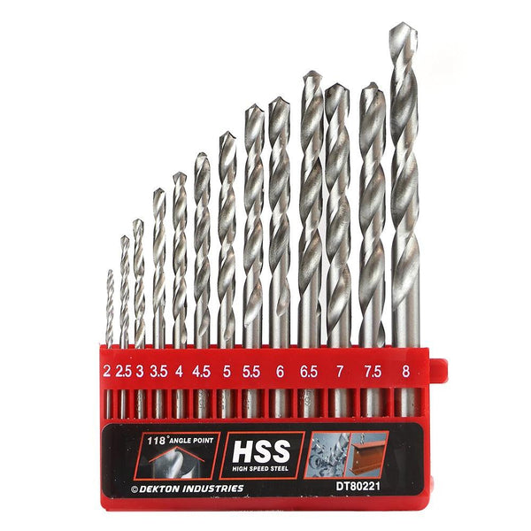 Dekton High-Speed Steel Drill Set | 13pc 2-8mm