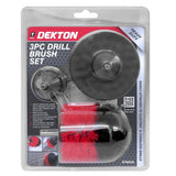 dekton versatile drill brush set  3 piece