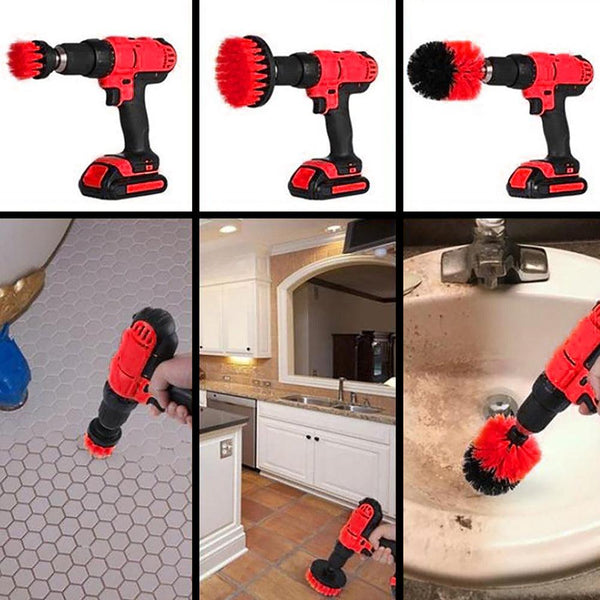 dekton versatile drill brush set  3 piece