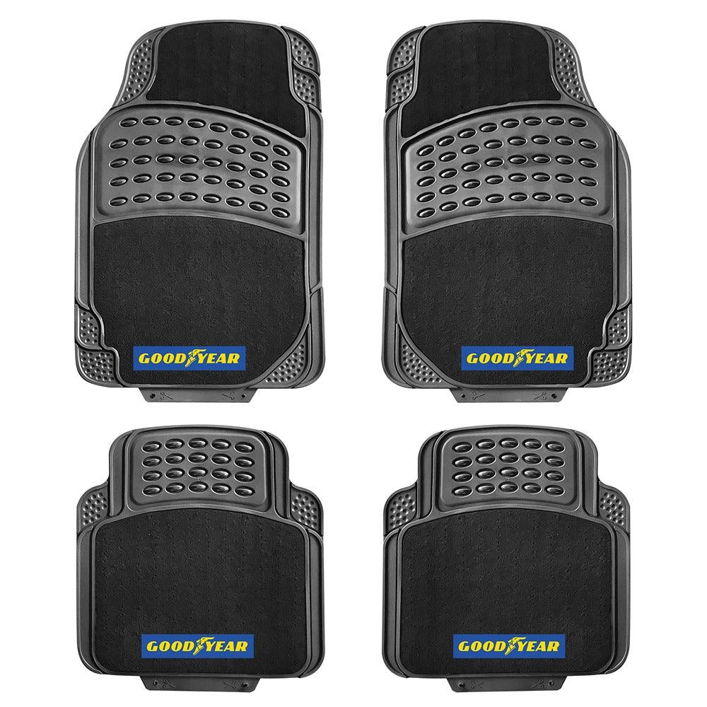 Goodyear Durable Rubber & Carpet Mat Set | Universal Fit