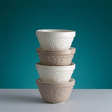 Mason Cash Owl Stone Embossed Pudding Basin | Taupe, Cream Interior, 16cm