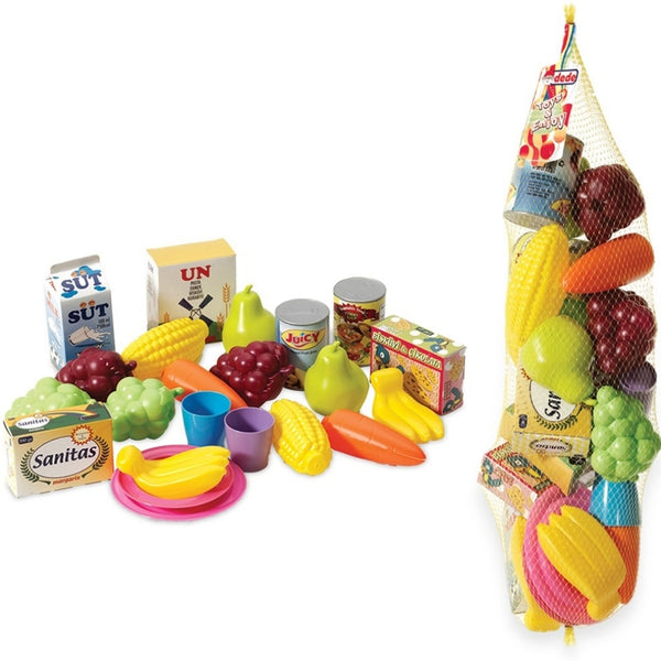ded play food set  fruits in a net 