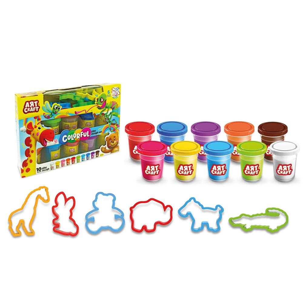 Art Craft Colourful Dough Set 16-Piece Creative Play Dough Kit for Kids