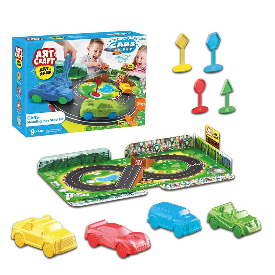 Art Craft Cars Modelling Sand Set - Mould and Race