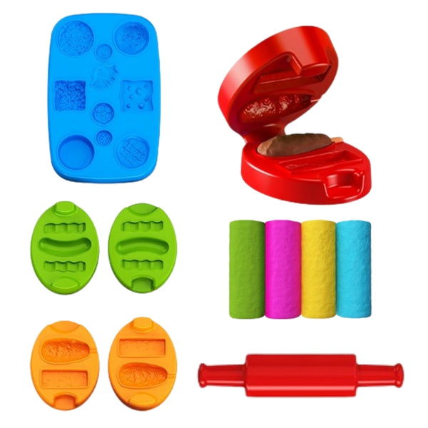 art craft super burger dough playset 