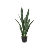 Atmosphera Sansevieria Artificial Plant | 90cm, Black Planter
